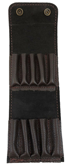 (image for) Top Grain Leather 10x Rifle Cartridge Belt Pouch